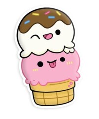 Double Scoop Squishable Sticker